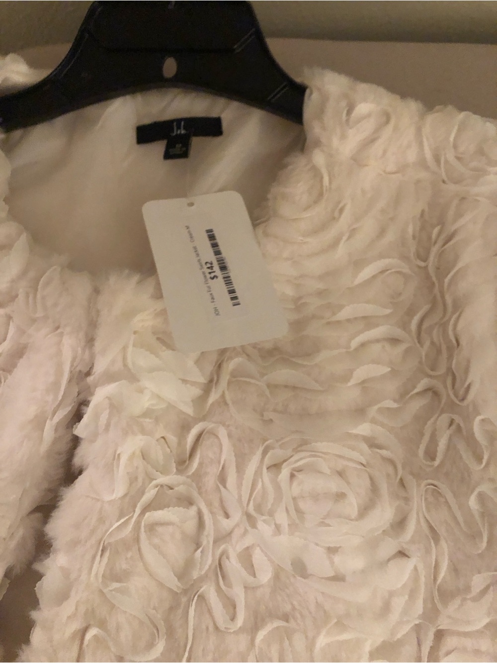 Faux Fur Flower Swirls Jacket - Picture 7 of 7